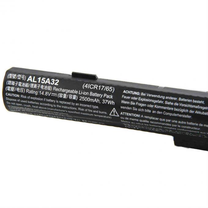 ACER黒14.8V 25WhのためのAL15A32ラップトップの内部電池はE5-422 E5-573シリーズ ノートの熱望します